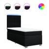 vidaXL Boxspringbett mit Matratze Schwarz 80x200 cm Stoff