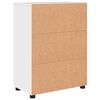 vidaXL Badezimmerschrank mit Speicher Hochglanz Wei&szlig; 60 x 35 x 80 cm