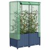 vidaXL Hochbeet mit Gew&auml;chshaus-Aufsatz Rattan-Optik 80x40x138 cm