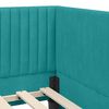 vidaXL Eckbettgestell mit Kopfteil T&uuml;rkis 90 cm x 200 cm Samt