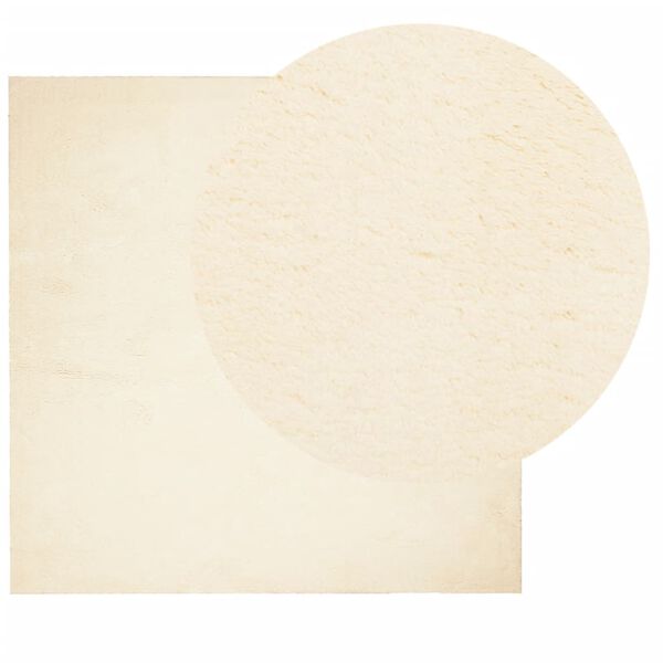 vidaXL Teppich HUARTE Kurzflor Weich und Waschbar Creme 200x200 cm