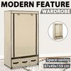 vidaXL Kleiderschrank Creme 87 x 49 x 159 cm Stoff