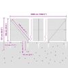 vidaXL Zaunpfosten Grau 50 x 1 m (16 x 16 mm Maschen) Stahl und PVC
