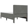 vidaXL Bettrahmen mit Matratze Dunkelgrau 80 x 200 cm Samt