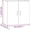 vidaXL Wandschrank Schwarz 60x30x60 cm Holzwerkstoff