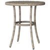 vidaXL 3-tlg. Bistro-Set mit Kissen Hellgrau Poly Rattan
