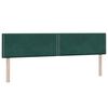 vidaXL Boxspringbett mit Matratze & LED Dunkelgr&uuml;n 180x210 cm Samt
