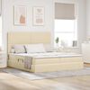 vidaXL Aufbewahrungsbett mit Matratze Creme 180 x 200 cm Kunstleder
