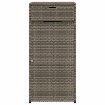 vidaXL Gartenschrank Grau 55x55x111 cm Poly Rattan