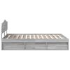 vidaXL Bettrahmen Graues Sonoma 160 x 200 cm Massives Kiefernholz