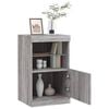vidaXL Sideboard mit LED-Leuchten Grau Sonoma 41x37x67 cm
