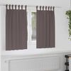 vidaXL Verdunkelungs-Vorh&auml;nge mit Ringen 2 pcs Dunkelbraun