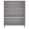 vidaXL B&uuml;cherregal Grau Sonoma 69,5x32,5x90 cm Holzwerkstoff