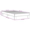 vidaXL Bettgestell Grau Sonoma 90x190 cm Holzwerkstoff und Metall
