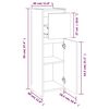 vidaXL Badezimmerschrank Schwarz 30x30x95 cm Holzwerkstoff