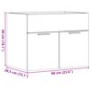 vidaXL Waschbeckenunterschrank Sonoma-Eiche 60x38,5x46cm Holzwerkstoff
