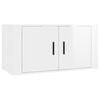 vidaXL TV-Wandschrank Hochglanz-Wei&szlig; 80x34,5x40 cm