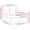 vidaXL Boxspringbett mit Matratze & LED Blau 140x200 cm Stoff