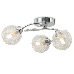 vidaXL Deckenleuchte mit 3 LED-Gl&uuml;hlampen G9 120 W