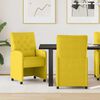 vidaXL Esszimmerst&uuml;hle mit Rollen 2 pcs Gelb 58 x 67 x 97 cm Samt