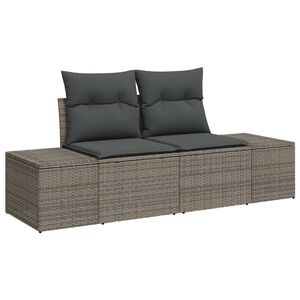 vidaXL Gartensofa Grau 123 x 62 x 69cm Poly-Rattan