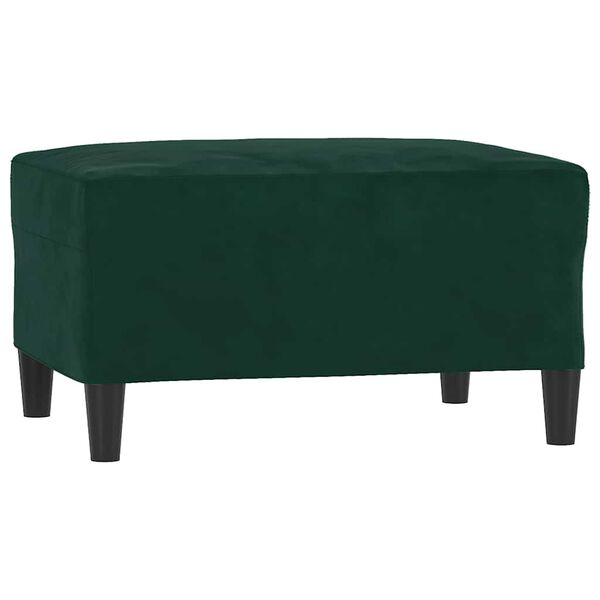 vidaXL Fu&szlig;hocker Dunkelgr&uuml;n 70x55x41 cm Samt