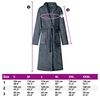 vidaXL Bademantel ohne Kapuze Marineblau XXXL Flanell