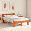 vidaXL Bettrahmen Wachsbraun 120 x 190 cm Massives Kiefernholz