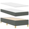 vidaXL Boxspringbett mit Matratze mit LED Grau 80 x 200 cm Stoff