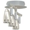 vidaXL Deckenstrahler mit Strahlern Nickel 36,5 x 10 x 12,5 cm Metall