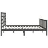 vidaXL Massivholzbett Grau Kiefer 200x200 cm