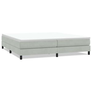 vidaXL Boxspringbett ohne Matratze Hellgrau 200x220 cm Samt