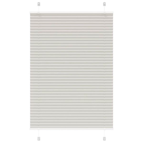 vidaXL Plissee Hellgrau 90x150 cm Stoffbreite 89,4 cm Polyester