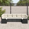 vidaXL Gartensofa-set Schwarz Poly-Rattan