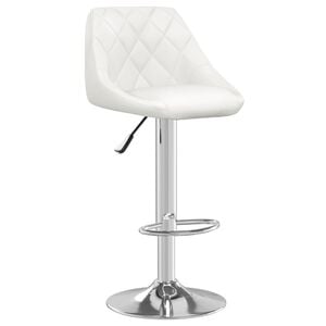 vidaXL Barhocker Wei&szlig; Kunstleder