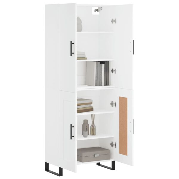vidaXL Highboard Wei&szlig; 69,5x34x180 cm Holzwerkstoff
