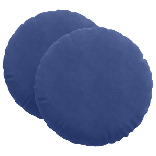 vidaXL Sitzkissen 2 St&uuml;ck Polizeiblau &Oslash; 80 x 29 cm Samt