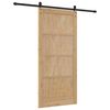 vidaXL Schiebet&uuml;r ORKDAL Nat&uuml;rlich und Schwarz 93 x 202 cm