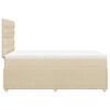 vidaXL Boxspringbett mit Matratze Creme 120x200 cm Stoff