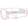 vidaXL Tagesbett mit Matratze Dunkelgrau 90x200 cm Stoff