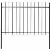 vidaXL Gartenzaun Woerden mit Speerspitze Stahl 170 x 120 cm Schwarz