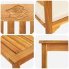 vidaXL M&ouml;belset mit Kissen 4 pcs Natur Massivholz Akazie