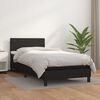 vidaXL Boxspringbett mit Matratze Schwarz 80x200 cm Kunstleder
