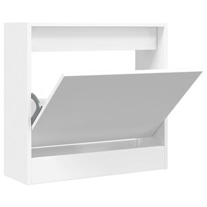 vidaXL Schuhschrank Wei&szlig; 60x21x57 cm Holzwerkstoff