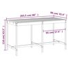 vidaXL Gartentisch 203,5x90x110 cm Massivholz Douglasie