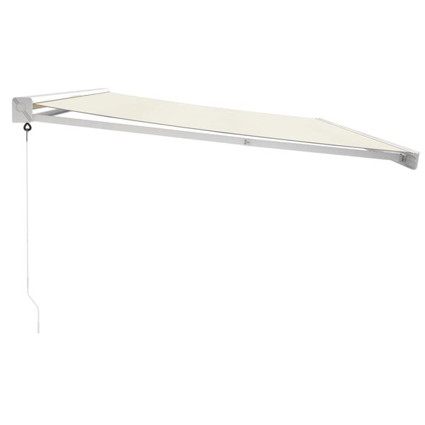 vidaXL Markise Einziehbar Creme 5x3 m Stoff und Aluminium