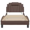vidaXL Bettgestell "Viana" mit LED ohne Matratze Braun 90x190 cm