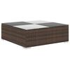 vidaXL 6-tlg. Garten-Lounge-Set mit Auflagen Poly Rattan Braun