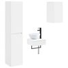 vidaXL Badezimmerm&ouml;bel-Set 3 stk. Wei&szlig; 33 x 34,5 x 160 cm