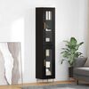 vidaXL Highboard 2 pcs Schwarz Eichen-Optik Glas